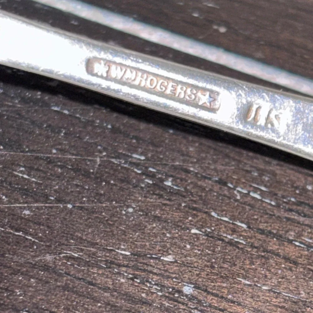 Vintage | Wm‎ Rogers | Silverplate | Set of 2 Teaspoons | Pickwick | Art Deco